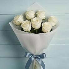 Букет 7 Белых роз Эдлесс Лав в Поселок имени Тельмана