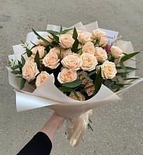 Букет Кремовые розы Латте в Поселок имени Тельмана