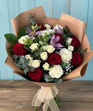 Букет цветов из:  Розы и Альстромерии в Поселок имени Тельмана