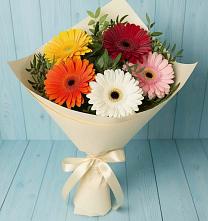 Букет цветов из:  Герберы в Поселок имени Тельмана