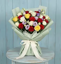 Букет цветов из:  Розы в Поселок имени Тельмана