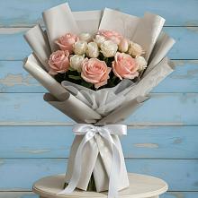 Букет цветов из:  Розы в Поселок имени Тельмана