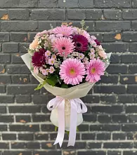Букет цветов из:  Герберы и Хризантемы в Поселок имени Тельмана