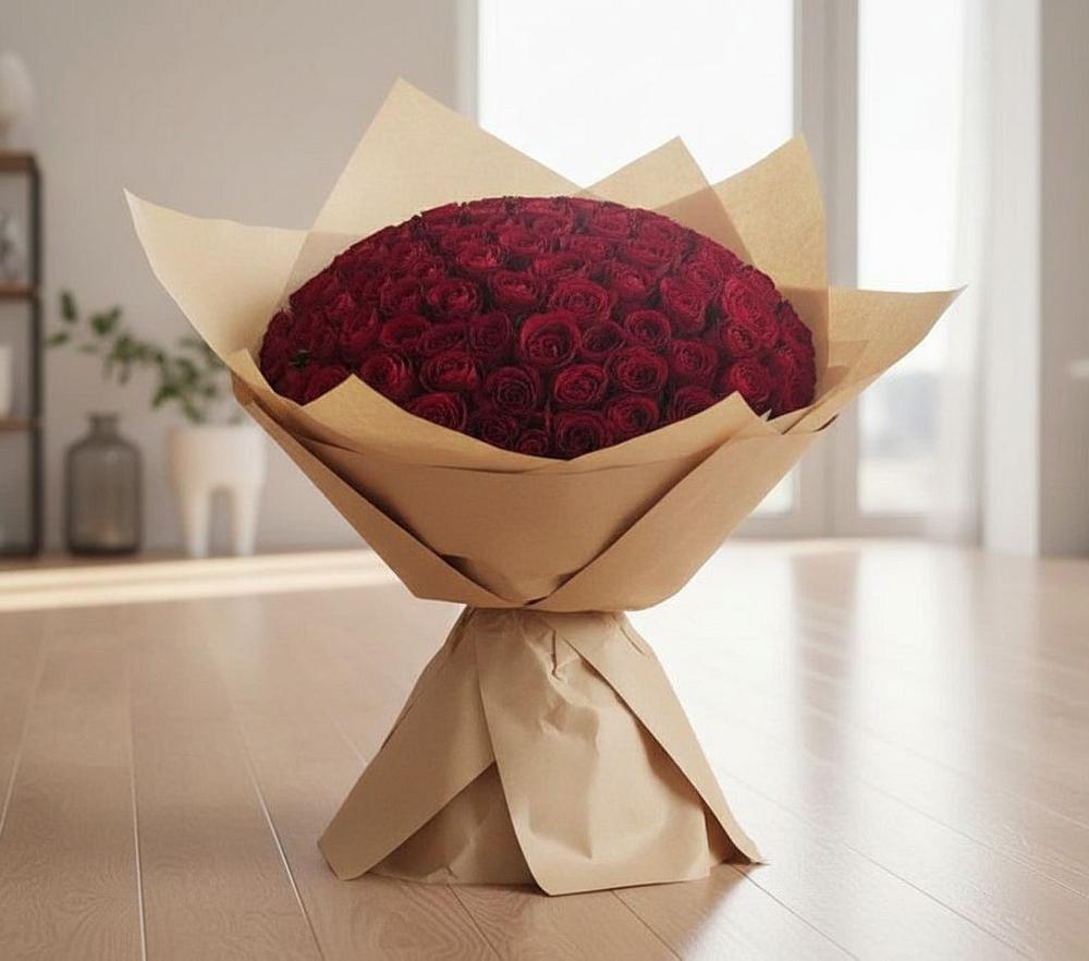 Букет 101 Красная роза в Поселок имени Тельмана