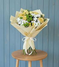 Букет цветов из:  Хризантемы и Розы в Поселок имени Тельмана