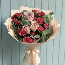Букет цветов из:  Гвоздики и Розы #REPLACE_PRED# Поселок имени Тельмана