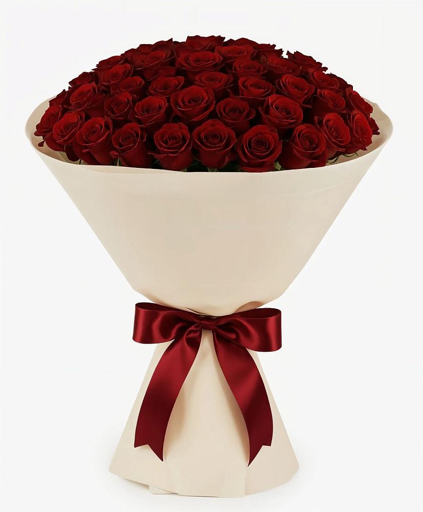 Букет 101 Бордовая роза Блэк Бакарра в Поселок имени Тельмана