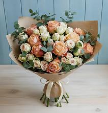 Букет цветов из:  Альстромерии и Розы #REPLACE_PRED# Поселок имени Тельмана