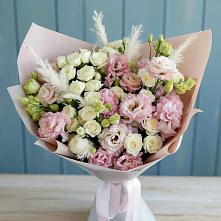 Букет цветов из:  Альстромерии и Розы в Поселок имени Тельмана