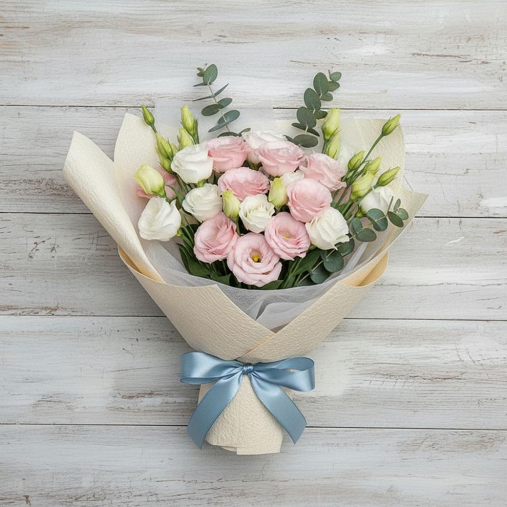 Букет цветов из: Лизиантусы в Поселок имени Тельмана